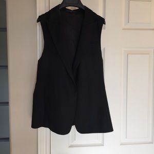 Theory Vest Lightweight Wool Blend Size 12 Black